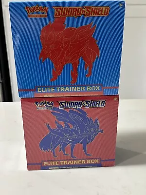 Pokemon Sword And Shield Zacian And Zamazenta Elite Trainer Box Ships Same Day • $150