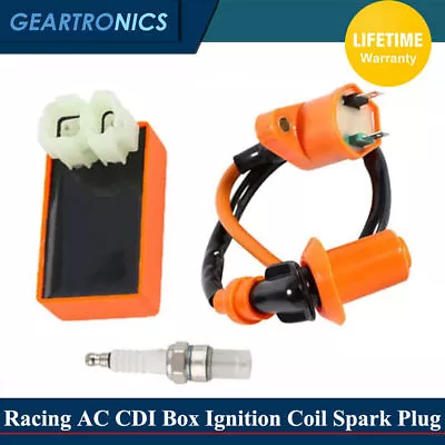 Racing AC CDI Box Ignition Coil Spark Plug Fit GY6 50cc-150cc ATV Moped Scooter* • $10.69