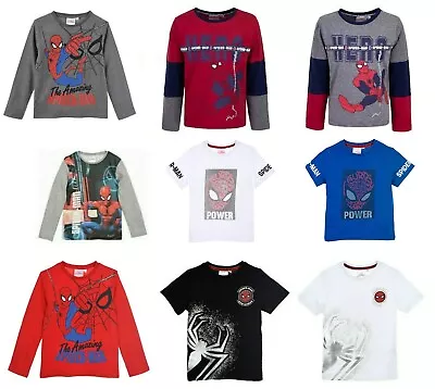 Kids Official Marvel Ultimate Spiderman Long And Short Sleeve T-Shirt Ages 3-8 • £9.99