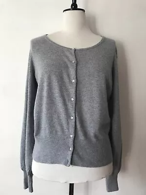 £4.99 • Buy M&S Grey Cardigan With Cashmere Size 14