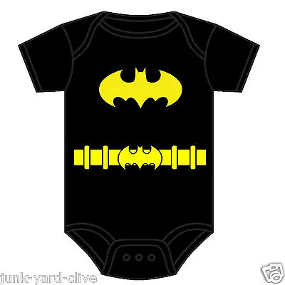 Batman Baby Grow Superhero Batman Costume Dc Comics 0-18 Months New Baby Gift • £8.69