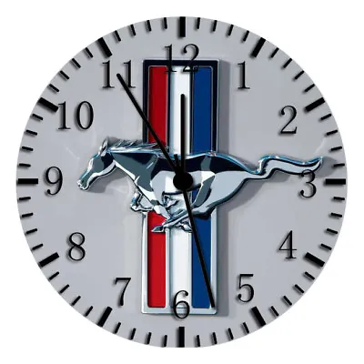 Mustang Frameless Borderless Wall Clock Nice For Gifts Or Decor W191 • $22.95