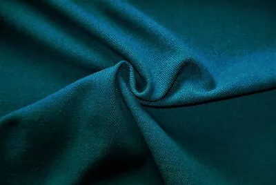 £6.99 • Buy Teal Blue Wool & Cashmere Twill Gabardine Weave Medium Weight Made In Italy A40