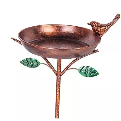  Metal Bird Baths For Outdoors 9.5  Bird Bath Bowl With 3 D-Copper(10inches) • $31.98