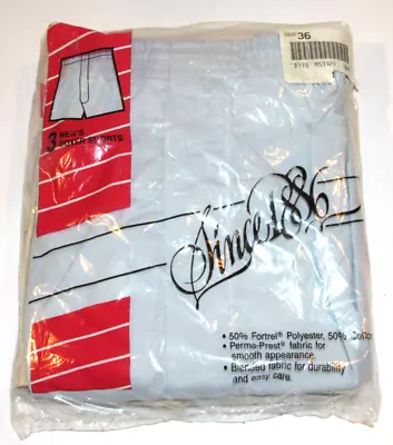 Vintage 3 Pair Sears Men's Boxer Shorts! Asst Colors/new In Package/underwear 36 • $48.99