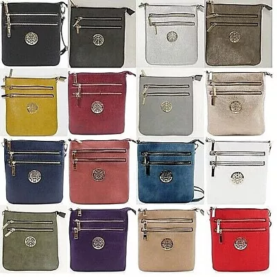 Womens Cross Body Messenger Bag Ladies Shoulder Over Bags Detachable Handbags • £10.90