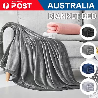 King Size Large Soft Luxury Blanket Warm Faux Fur Throw Fleece Sofa Bed Sheet • $36.67