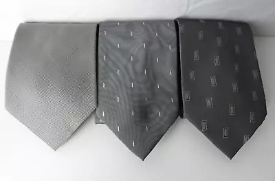 Lot Of 3 Gray/Silver Conwell Men's Dress Tie ~57  X ~3.75  • $18