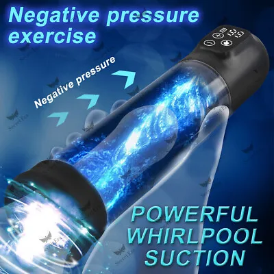 Strong Vacuum Penis Pump Men Male Bathing Stretcher Male Enlarger Dick  Extend • $47.99