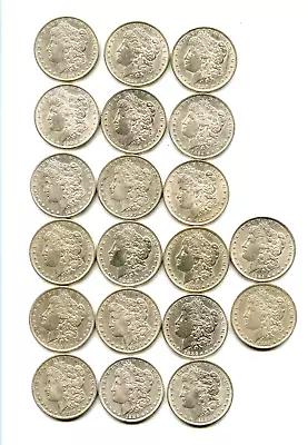 Complete Roll Of 20 Morgan Dollars! AU+/UNC! ALL 20 COINS ARE PRE 1921'S READ! • $0.99