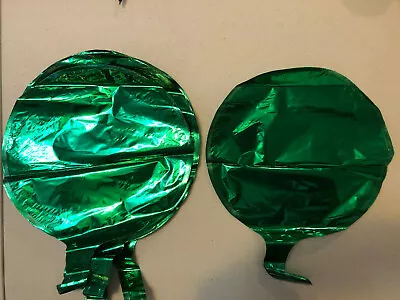 NOS Mylar Helium Balloon Lot Of 4 Green Foil Round Reflective 9  • $2.49