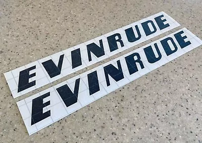 Evinrude Vintage Outboard Motor Decal 12  2-PK FREE SHIP + FREE Bass Fish Decal! • $10