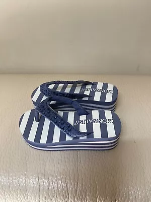 Monnalisa Girls Platform Flip-Flops Sandals Shoes Size 24/25 • $25