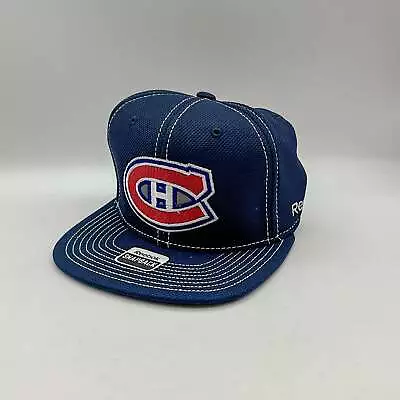 NHL Montreal Canadiens Mens Oversized Logo Flat Visor Flex Cap Large/X-Large • $15.58