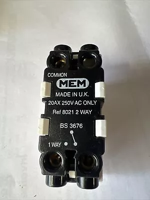 MEM EATON DELTA SPECTRA 8021 20A 20AX  Grid 2 Way Switch Module White • £10