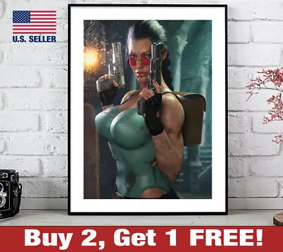Tomb Raider 90s Lara Croft Poster 18  X 24  Angelina Jolie Game Room Art Decor • $13.48