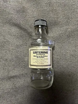 Embossed Vintage Listerine Bottle • $15