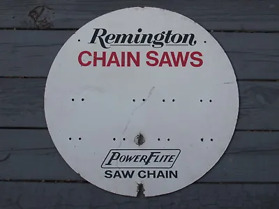 Rare Vintage REMINGTON Chain Saws PowerFlite SIGN Saw Chains Store Display • $99.99