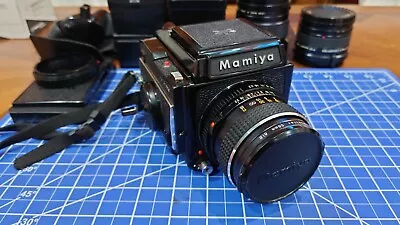 [Mint] Mamiya M645 1000S 80mm & 45mm Lens Waist Level Finder Lot Of Extras.  • $355