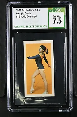 1979 BROOKE BOND Olympic Greats #19 NADIA COMANECI  CSG 7.5 NM+ • $54