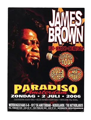 James Brown Poster Paradiso Amsterdam 2006 July 2  • $45