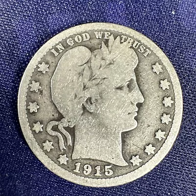 1915 Barber Liberty Head Quarter - 90% Silver -006 • $7.99