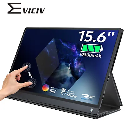 Touchscreen Battery Portable Monitor 15.6  1920*1080 FHD Lapdock Monitors Used • $89.99