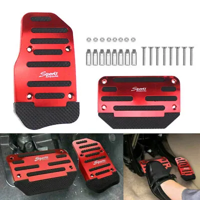 Universal Red Automatic Gas Brake Foot Pedal Pad Cover Non-Slip Car Accessories • $6.75