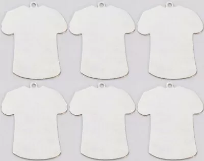 6/Pk 24 Gauge Nickel Silver T-Shirt Blanks Metal Jewelry Making Pendants Charms • $12.95