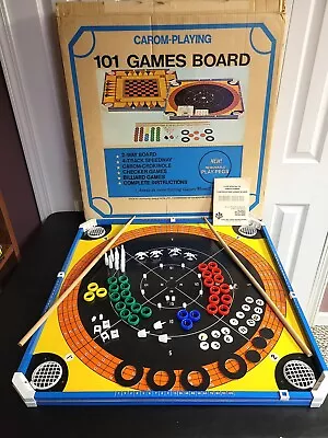 Carrom Double Sided Game Board 101 Games Vintage 1970's Eagle Toys  28  Board • $75