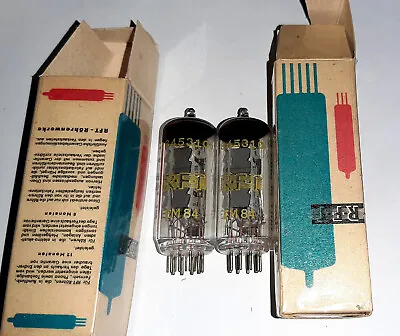 2 X EM84 RFT Röhren Tubes Radio MAGIC EYE NOS 2 Pcs • $28