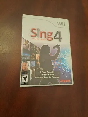 Sing 4 The Hits Edition Nintendo Wii (no Microphone) Crave Games 2011 • $9.99