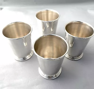 Four Mid-century Silver Plated Mint Julep Cups Circa 1950. • $188.88
