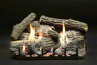 Empire Super Stacked Wildwood Vent Free Logs 30  Ref Slope Glaze Burner IP NG • $1859