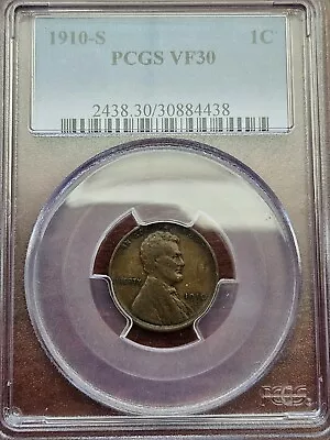 1910 S  VF30 PCGS Lincoln Wheat Cent • $30