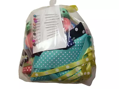 Polka Dot Ribbon Scraps 1 Pound Ribbon Remnants Grab Bag Craft Supplies 511 • $7