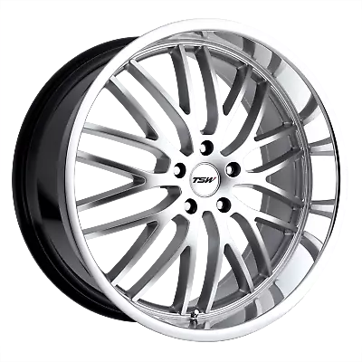 18x8 TSW SNETTERTON HYPER SILVER W/ MIRROR CUT LIP Wheel 5x100 (35mm) • $296