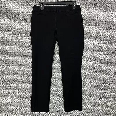 J. Crew Factory Casual Chino Pants Women's 8R Black Mid Rise Flat Front Stretch • $8.99