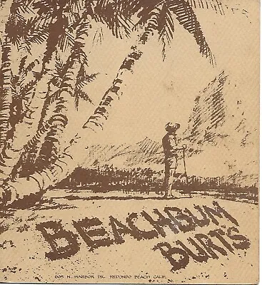 $30 • Buy Vintage 1970's Beachbum Burt's Redondo Beach Menu Not Tiki Mug