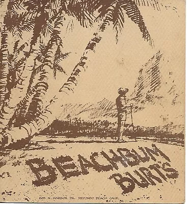 $30 • Buy Vintage 1970's Beachbum Burt's Redondo Beach Menu Not Tiki Mug