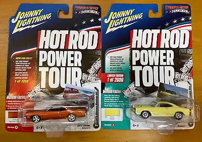 Johnny Lightning Hit Rod Lot Of 2 New ‘69 Dodge Coronet & ‘70 Mercury Montego • $27.99