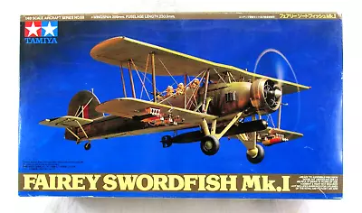 1/48 Tamiya WWII RAF Fairey SWORDFISH Mk I Bi Plane Plastic Model Kit 61068 • $38.50