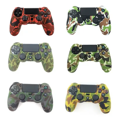 $6.01 • Buy Camouflage Silicone Gel Rubber Soft Skin Grip Cover Case For Ps4 Controller C Re