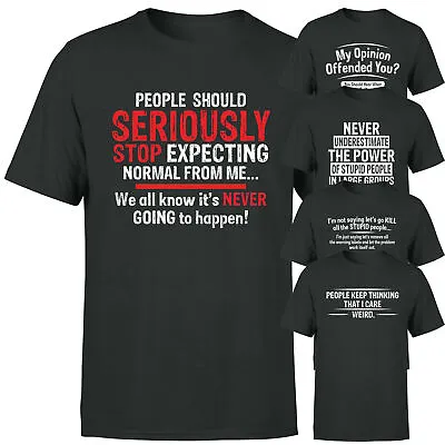 £10.99 • Buy Funny Unisex T Shirt Sarcastic Sarcasm Humour Joke Quote Novelty Black Tee #E#2