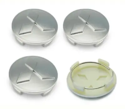 4x Silver Wheel Rim Center Caps Hubcaps Mitsubishi 60mm Lancer Eclipse Outlander • $15.99