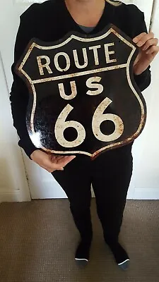 Route 66 Shield. 15  X 15.5  Metal Sign Different Colours See Pictures Man Cave • £22.50