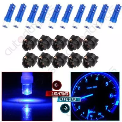 For Honda 10x Blue T5 74 Instrument Cluster Dash Led Light Bulbs W/Twist Socket • $8.99