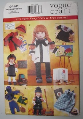 Vogue Pattern 9442 18  Doll Clothes Pants Coat Fits American Girl Linda Carr • $11.50