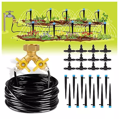 50ft Drip Irrigation Kit Plant Watering System 8x5mm Blank Distribution • $28.99