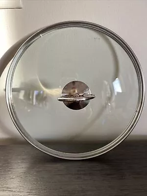 STAINLESS STEEL & GLASS Pot Lid 9 1/4  ID 9 3/4  OD Unbranded • $19.50